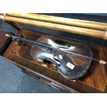 An antique violin and bow