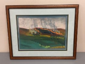 David Belilios : Burning Heather, pastel, signed, 39 cm x 48 cm.