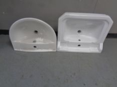 Two ceramic hand basins