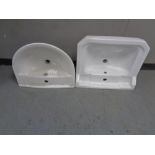 Two ceramic hand basins