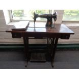 A 20th century Singer treadle sewing machine