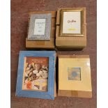 Four crates of photo frames - Four different lines comprising twenty one 10 cm x 15 cm silvered