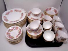 Seventy-five pieces of Colclough tea and dinner china