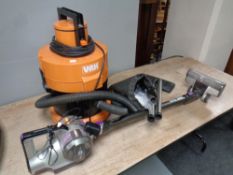 A Vax with hose and accessories together with a hand held cordless Vax blade