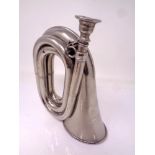 A chromed bugle by Keat and Sons of London