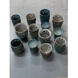 David Belilios : Thirteen items of studio pottery : vases and stands CONDITION REPORT: