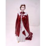 A Royal Worcester figure : The Queens 80th birthday 2006
