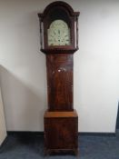 A 19th century mahogany 8 day longcase clock with painted dial signed Thomas Howlett, Coventry.