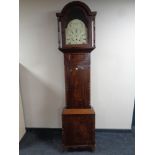 A 19th century mahogany 8 day longcase clock with painted dial signed Thomas Howlett, Coventry.