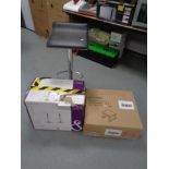 A gas lift bar stool together with a boxed Cooke and Lewis gas lift bar stools (as found) and a