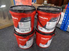 Four tubs of Hilti fire stop coating (6kg)