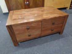 A Next storage coffee table fitted four drawers