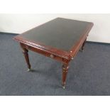 A late Victorian mahogany library table