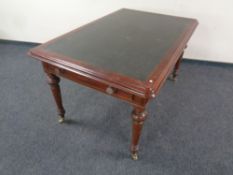 A late Victorian mahogany library table