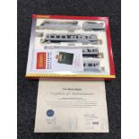 A Hornby 00 gauge The Silver Jubilee train set with certificate, boxed but lacking lid.