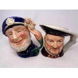 Two large Royal Doulton character jugs - Henry VIII and Auld Salt