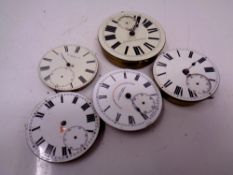 A quantity of pocket watch movements