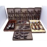 Approximately eleven stainless steel cutlery sets by Denby