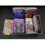 A box of 20th and 21st century magazines relating to circuses including King Pole Planet circus