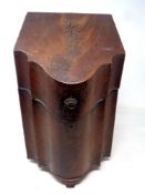 A George III mahogany knife box (af)