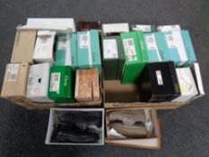 Two boxes of lady's and gent's shoes including Clarkes, Jones foot ware,