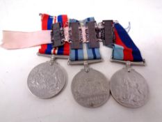 Two WWII Defence Medals (one with odd ribbon),