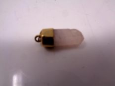 A 9ct gold stone pendant