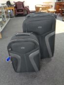 Two graduated luggage cases