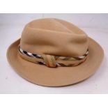 A Burberry trilby,