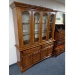 An American style display cabinet with cupboard beneath