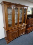 An American style display cabinet with cupboard beneath