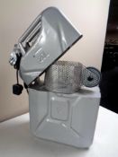 A table lamp in the form of a jerry can/zippo lighter