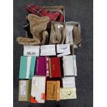 Two boxes of lady's and gent's shoes and Wellingtons including Padders, boxed and unboxed.