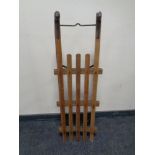 A vintage wooden sledge