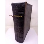 An antique leather bound holy bible