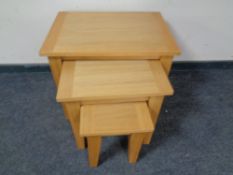 A nest of three Morris furniture tables