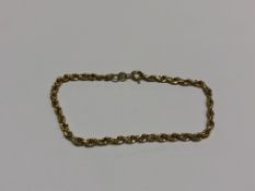 A 9ct gold rope twist bracelet CONDITION REPORT: 1.