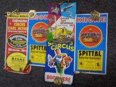 A box of 20th century circus advertising posters