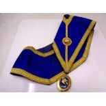 A Masonic collar with jewel