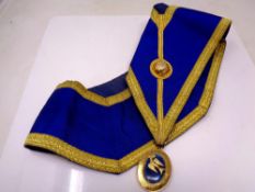A Masonic collar with jewel