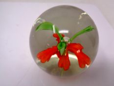 A flower paperweight