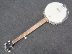 A Florian five string banjo.