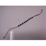 A silver stone cubic zirconia bracelet