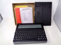A Z88 Cambridge computer in original box together with 19 Z88 eprom user club magazines
