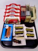 A tray of die cast vehicles including LLedo, Matchbox, Carnation,