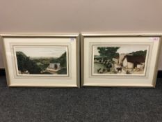 R A Shepherd : Tea Plantation, Sri Lanka, watercolour, signed, dated 11 (November) (19) 38,