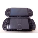 A Sony PSP and a PS Vita CONDITION REPORT: no leads,