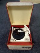A mid 20th century Alba table topped record player with Garrard turntable