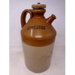 A vintage Domestos stoneware flagon