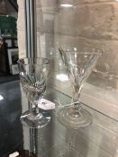 Two antique toasting glasses (2)